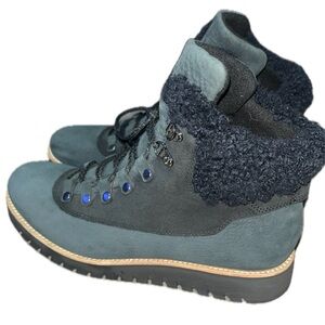 Cole Haan Women's Zerøgrand Explore Waterproof Hiker Boots Blue Size 9.5B